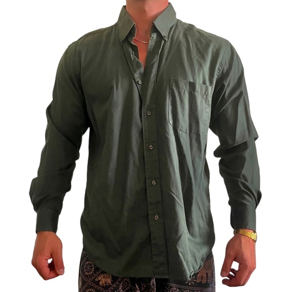 Grant Thomas Shirts Olive Green Mens Dress Shirt Poshmark